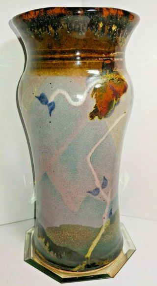 Kuester Signed Studio Crafted Art Pottery Vase Unique Rare 3