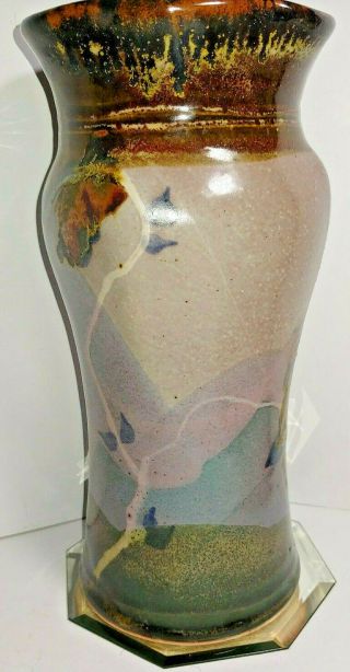 Kuester Signed Studio Crafted Art Pottery Vase Unique Rare 4