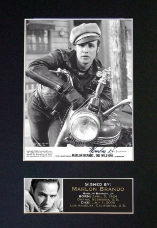 17 Marlon Brando Signature/autograph Mounted Signed Photograph A4