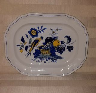 Spode 14 " Blue Bird Platter Made In England -