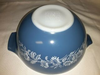 Vintage SET of 2 PYREX COLONIAL MIST Blue Cinderella Nesting Mixing Bowls,  USA 8