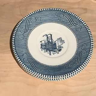 Vintage Currier & Ives Blue White Royal China Dishes The Old Grist Mill (12p) 5