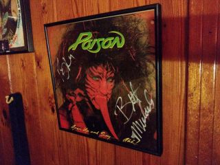 Poison Autographed Lp,  Hair Metal,  Hard Rock.