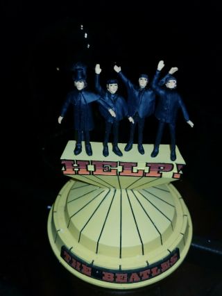 The Beatles " Help " Franklin Glass Domed Music Box Collectible It