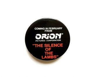 Rare 1991 The Silence Of The Lambs Movie Promo Pin Hannibal Lecter Horror Button