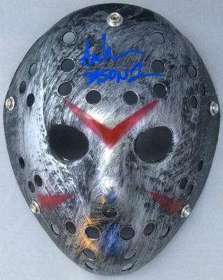 Ari Lehman Signed Jason Mask Friday The 13th Bas Witnessed Autographed Beckett