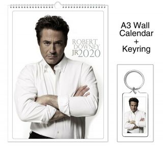 Robert Downey Jr 2020 Wall Holiday Calendar,  Keyring