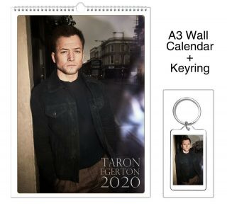 Taron Egerton 2020 Wall Holiday Calendar,  Keyring