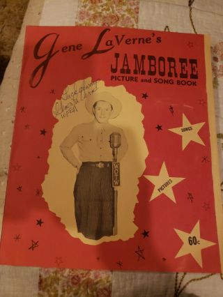 Autographed Gene Laverne Jamboree Pic And Song Book