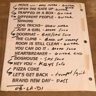 No Doubt Gwen Stefani Concert Setlist Uci Behind The Orange Curtain 1994 Tour