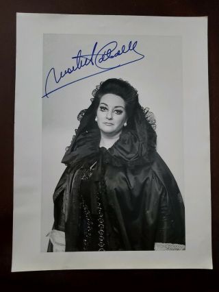 Montserrat Caballe Signed Gorgeous Large 9x12 Photo,  Spanish Opera Soprano