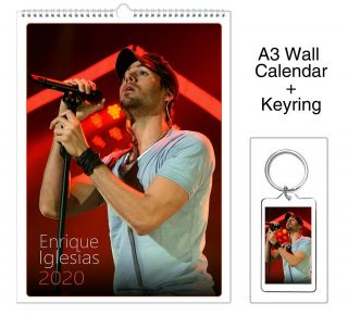 Enrique Iglesias 2020 Wall Holiday Calendar,  Keyring