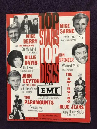 POP MUSIC PROGRAMME - ALL STARS ‘64 - ROLLING STONES Mike Berry JET HARRIS 1964 2
