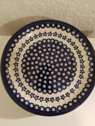 Boleslawiec Polish Pottery Set Of 4 Dinner Plates