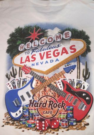 Hard Rock Cafe Las Vegas 2015 White City Tee T - Shirt Mens Xl V17 With Tags