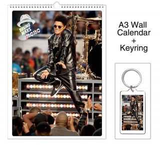 Bruno Mars 2020 Wall Holiday Calendar,  Keyring