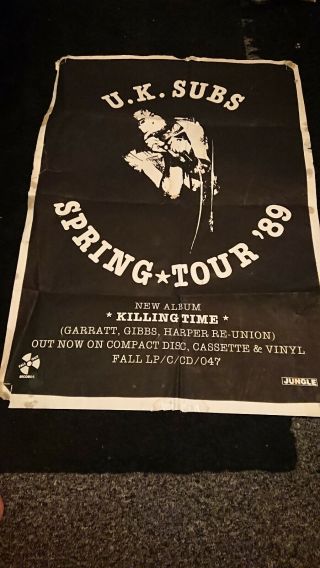 Uk Subs - Large Spring Tour 89 Poster - Rare