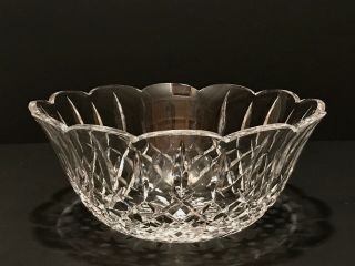 Vintage Signed Waterford Lismore Pattern 9 " Bowl Crystal Cut Glass Ireland