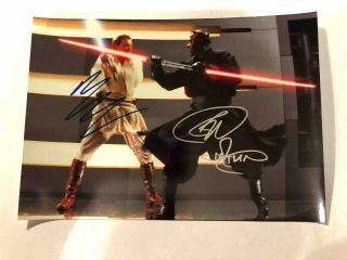 Ewan Mcgregor Ray Park Darth Maul Star Wars Sw Signed Autograph 6x8 Photo
