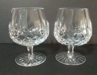 2 Waterford Lismore Footed Brandy Snifter Glasses Made In Ireland 5 "