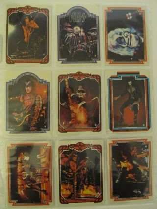 Kiss Full Set Of 1978 Series 1 Trading Cards.  Aucoin.  66 Cards.