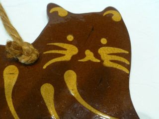 Vintage Ned Foltz Redware Pottery 1983 LARGE CAT Wall Hanging 3