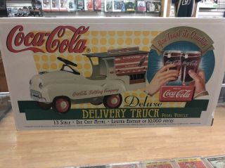 Coca Cola Deluxe Pedal Delivery Truck Limited Edition Diecast Metal 1:3