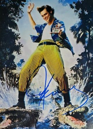 Jim Carrey Hand Signed 8x10 Photo W/ Holo Ace Ventura