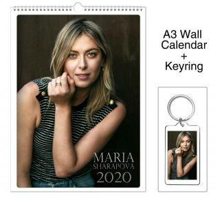 Maria Sharapova 2020 Wall Holiday Calendar,  Keyring