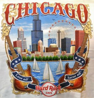 Hard Rock Cafe Chicago V17 City Tee T - Shirt Size Adult Xxx - Large 3x With Tag