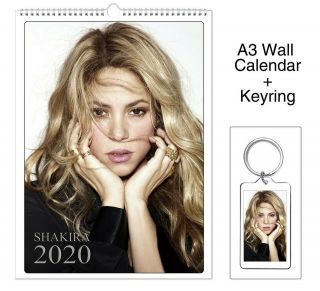 Shakira 2020 Wall Holiday Calendar,  Keyring