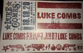 Luke Combs Autographed Poster 11”x17”