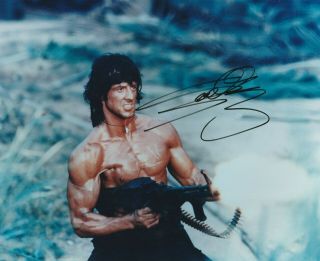 Sylvester Stallone (rambo) Signed 10x8 Photo