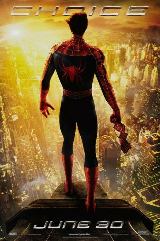Spider - Man 2 Movie Poster 1 Sided Choice 27x40 Tobey Maguire