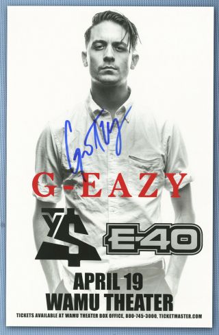 G - Eazy Signed Autographed Concert Poster 2015