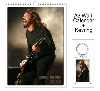 Dave Grohl Foo Fighters 2020 Wall Holiday Calendar,  Keyring