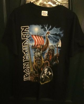 Iron Maiden A Matter Of Life And Death Nordic Tour 2006 Shirt Lg Nwt