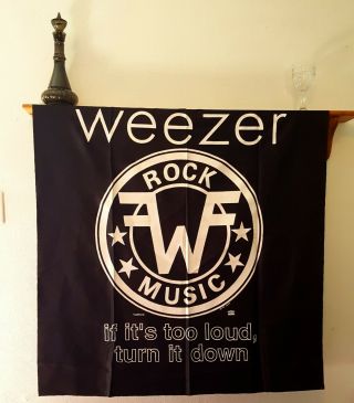 Rare Vintage Weezer Banner From 1995 World Domination Tour