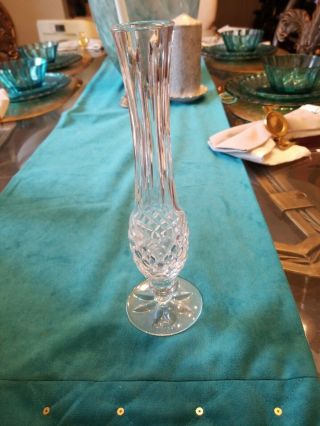 Vintage Waterford Crystal Lismore Footed Bud Vase 9 1/4”