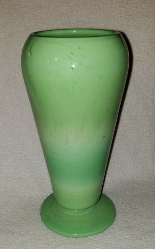 Vintage Jadeite Jadite Green Milk Slag Glass Art Deco Vase