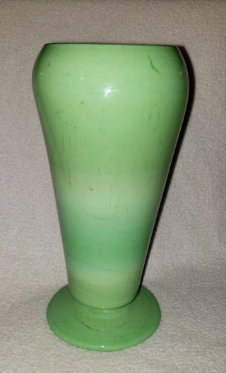 Vintage Jadeite Jadite Green Milk Slag Glass Art Deco Vase 4