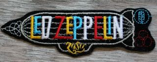 Rare Vintage Led Zeppelin Airship Embroidered Patch Zoso Blimp Usa