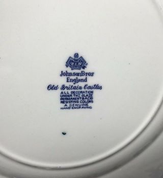 Old Britians Castles (Made in England) Blue By Johnson Brothers 4 Dinner plate 4
