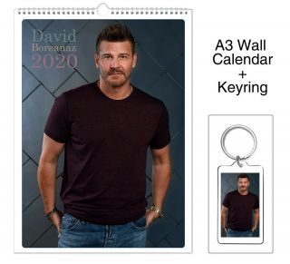 David Boreanaz Bones Seeley Booth 2020 Wall Holiday Calendar,  Keyring