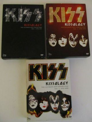 Kiss Kissology Volumes 1,  2,  3 Complete Dvd Series.  Bonus Discs.  Aucoin