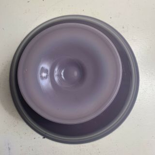 Rare Vintage Purple Milk Glass Pedestal Fruit Bowl 3