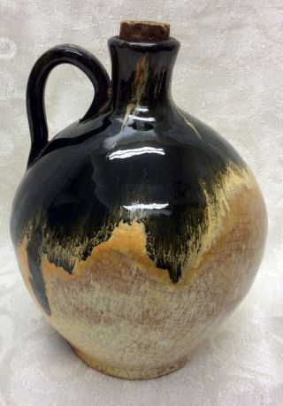 Early A.  R.  Cole. ,  North Carolina Art Pottery,  Double Dipped Handled Jug