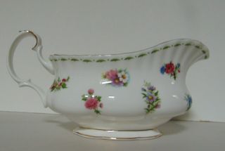 Royal Albert - Flower Of The Month - Porcelain Gravy Boat - 1984 - England