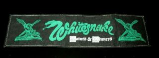 Whitesnake Saints And Sinners Patch Lg 9.  5 " X 2 " Vintage Early 80 