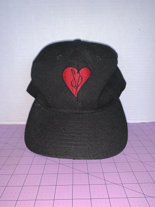 Smashing Pumpkins Heart Tour Hat 1993 1990s Siamese Dream Vintage Black Red Cap